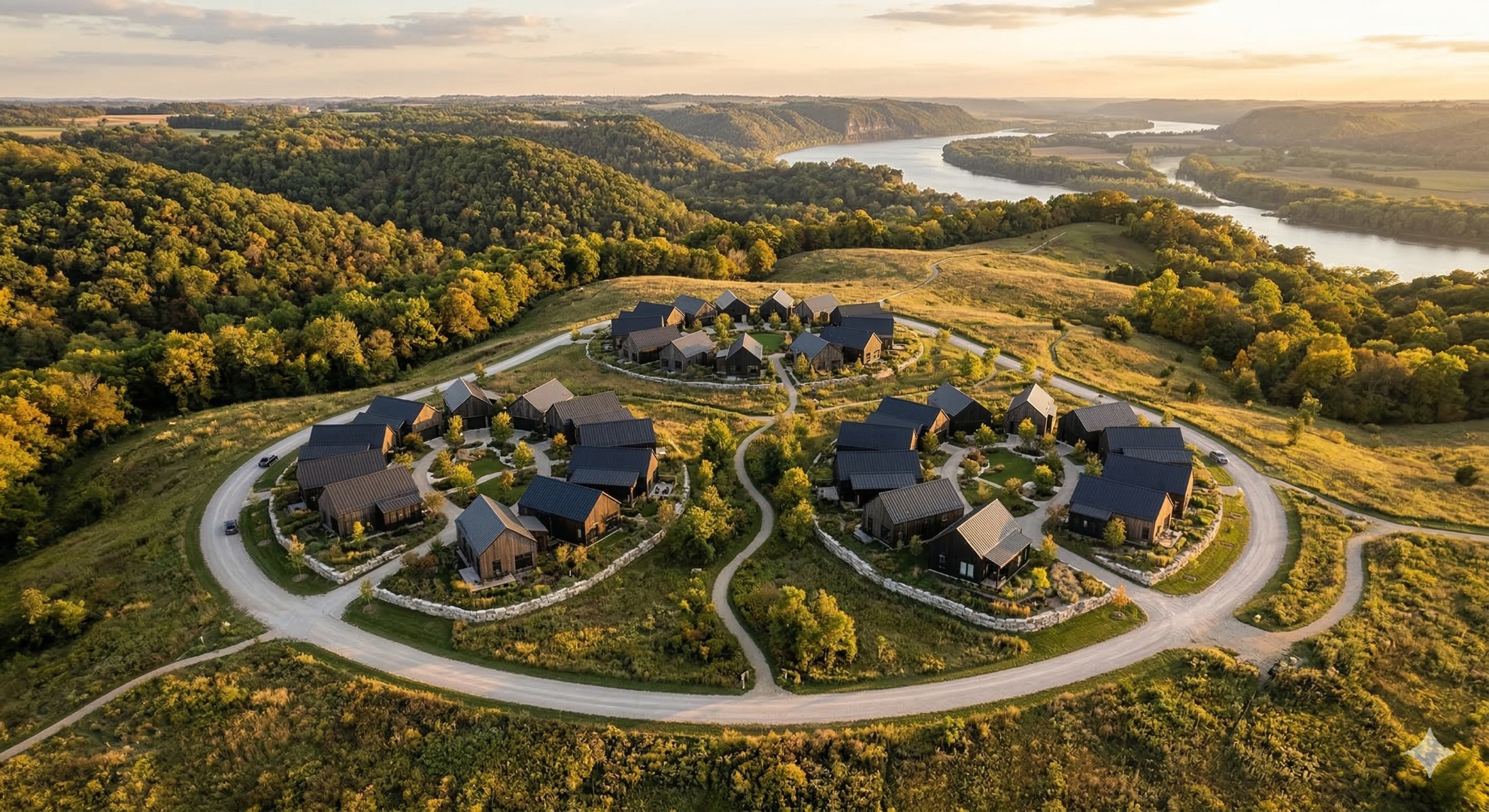 Concept visualization of Driftless Village